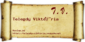 Telegdy Viktória névjegykártya