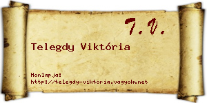 Telegdy Viktória névjegykártya